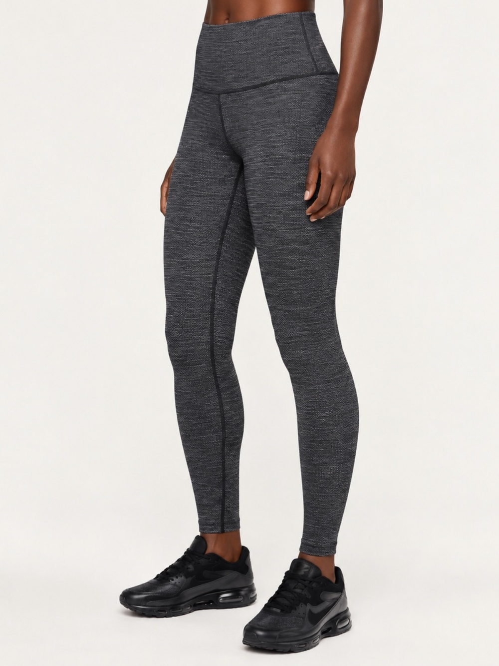 Lululemon Wunder Under High-Rise Heathered Charcoal Leggings Estimated Size 4